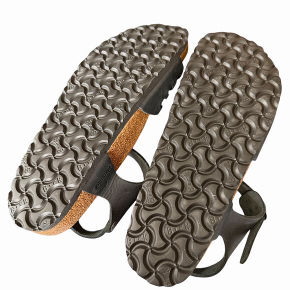 Birkenstock EUR 41 Narrow Normal Bali Soft Footbed Sandals Black Oiled - Picture 7 of 10